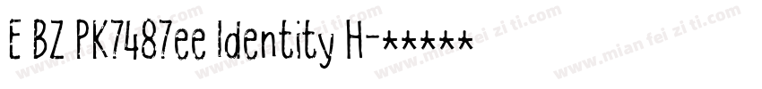 E BZ PK7487ee Identity H字体转换